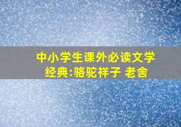 中小学生课外必读文学经典:骆驼祥子 老舍